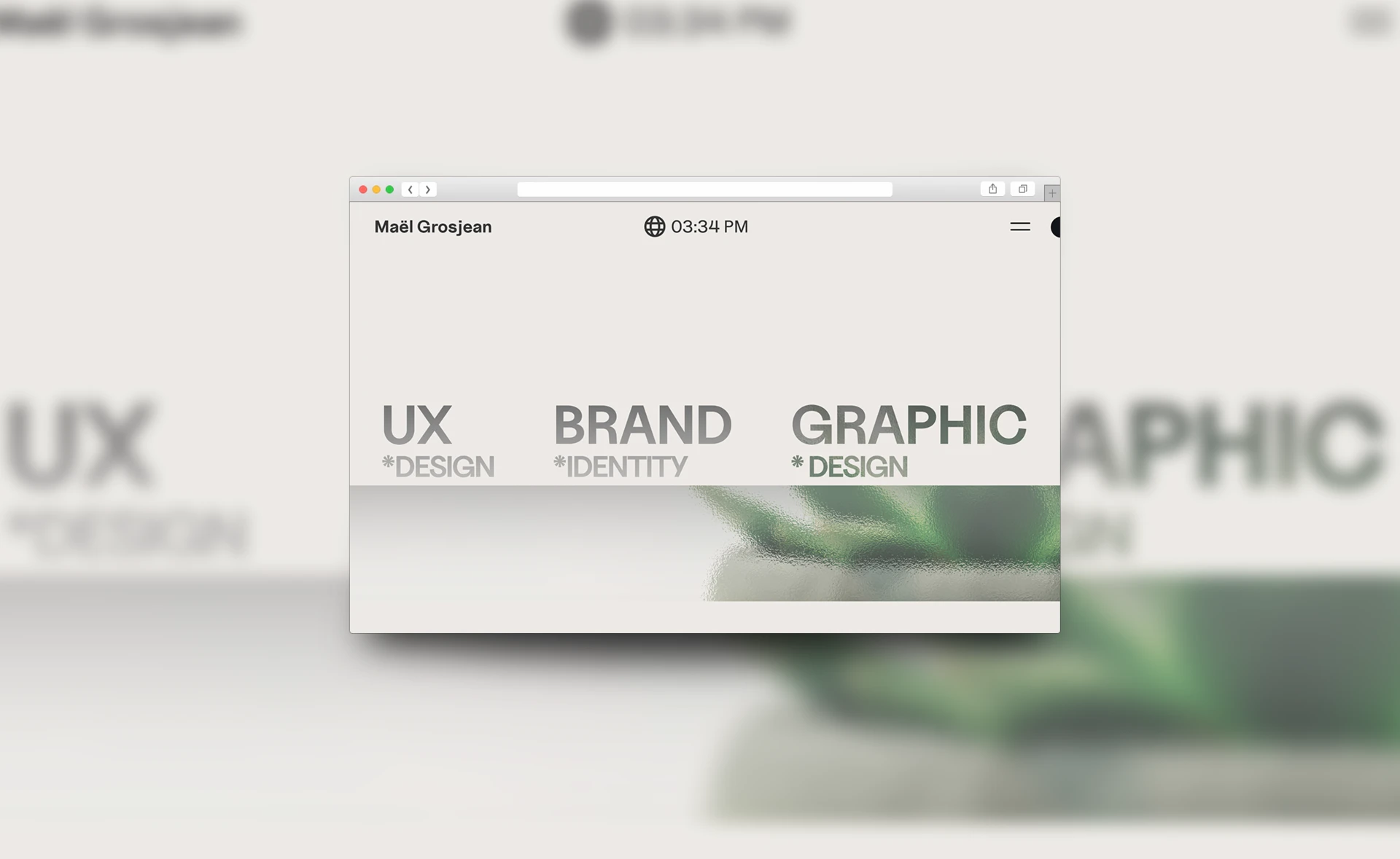 Portfolio Maël G mockup page web